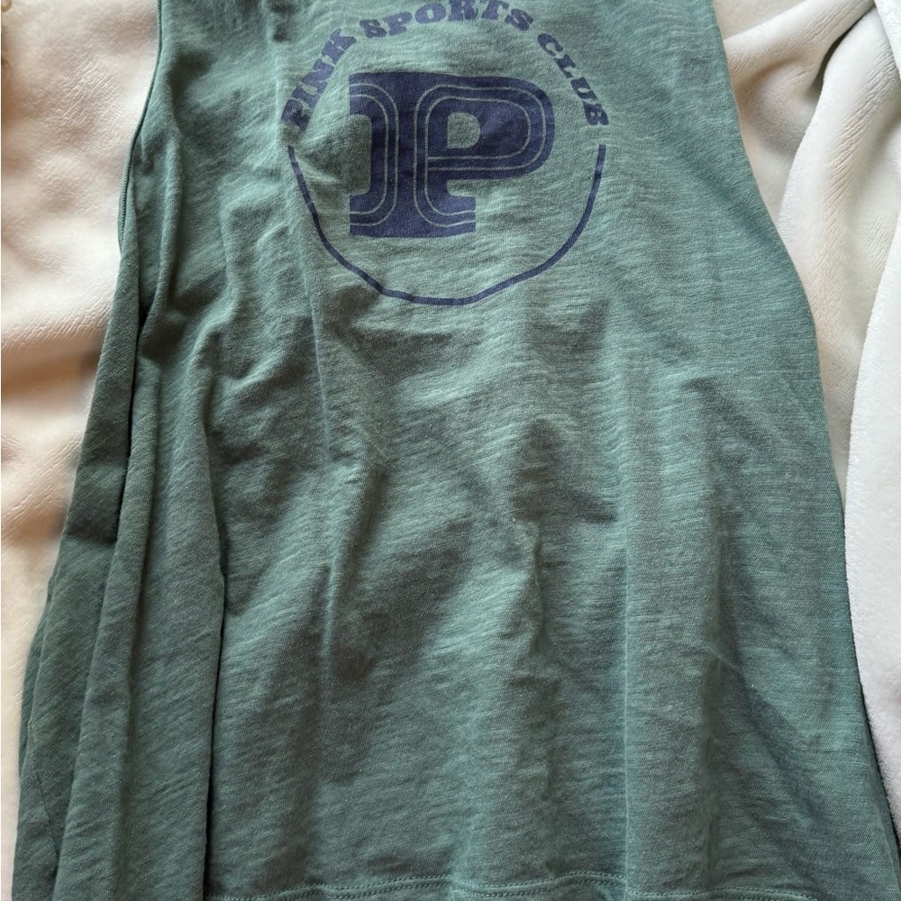 PINK Victoria's Secret Green Tank Top